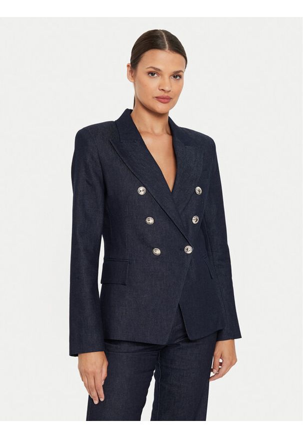 Marciano Guess Marynarka 4YPN17 7238A Granatowy Regular Fit. Kolor: niebieski. Materiał: bawełna, jeans