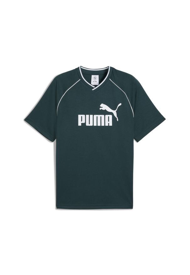 Puma - Męska koszulka piłkarska Essentials PUMA. Kolor: zielony. Sport: piłka nożna