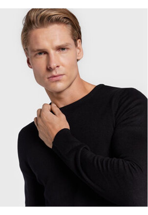 Brave Soul Sweter MK-279PARSECJ Czarny Regular Fit. Kolor: czarny. Materiał: syntetyk