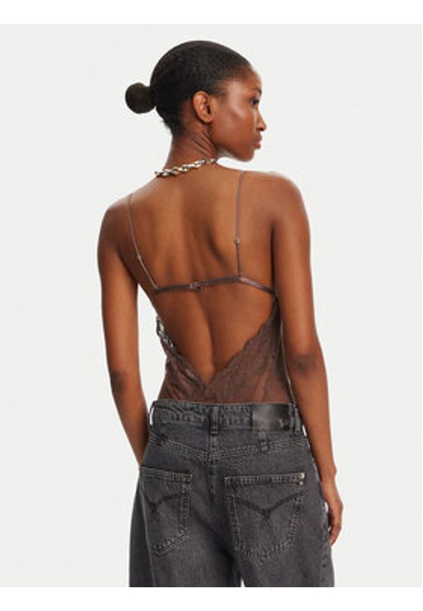 Patrizia Pepe Body 2I0143/A602-B825 Brązowy. Kolor: brązowy. Materiał: syntetyk