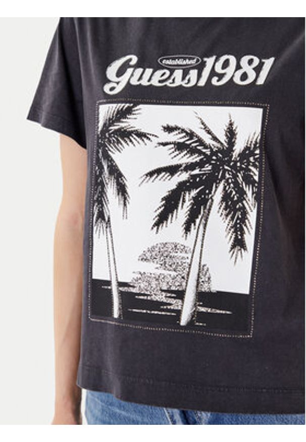 Guess T-Shirt W5YI17 I3Z14 Szary Regular Fit. Kolor: szary. Materiał: bawełna