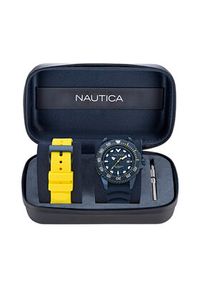 Nautica Zegarek Sporty SET NAPSDS506 Granatowy. Kolor: niebieski. Styl: sportowy