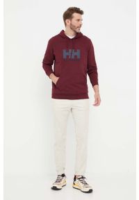 Helly Hansen bluza bawełniana HH LOGO HOODIE męska kolor bordowy z kapturem z aplikacją 33977. Okazja: na co dzień. Typ kołnierza: kaptur. Kolor: czerwony. Materiał: bawełna. Wzór: aplikacja. Styl: casual #5