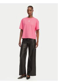 Hugo - HUGO T-Shirt Signature 50556807 Różowy Regular Fit. Kolor: różowy. Materiał: bawełna #4