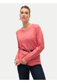 Vero Moda Sweter Doffy 10201022 Różowy Regular Fit. Kolor: różowy. Materiał: syntetyk