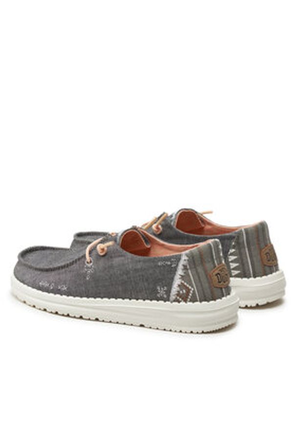 Hey dude - Hey Dude Półbuty Wendy Boho 40054-030 Szary. Kolor: szary. Materiał: materiał. Styl: boho