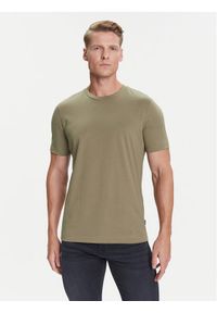BOSS T-Shirt Thompson 01 Zielony Regular Fit. Kolor: zielony. Materiał: bawełna