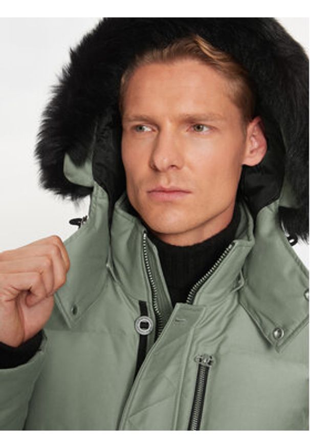 Moose Knuckles Kurtka puchowa Original 3Q Neoshear M32MJ128SX Zielony Slim Fit. Kolor: zielony. Materiał: bawełna