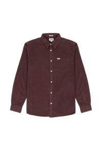 Wrangler - WRANGLER 1 POCKET SHIRT MĘSKA KOSZULA ELEGANCKA BROWN 112341066. Styl: elegancki