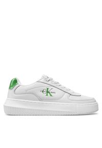 Calvin Klein Jeans Sneakersy Chunky Cupsole Low Lth Ml Meta YW0YW01410 Biały. Kolor: biały