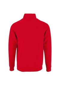 SOL'S - Sweter Męski Stan Zip Z Kołnierzem Stojącym. Kolor: czerwony