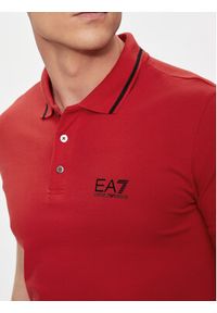 EA7 Emporio Armani Polo 8NPF06 PJ04Z 1461 Czerwony Regular Fit. Typ kołnierza: polo. Kolor: czerwony. Materiał: bawełna