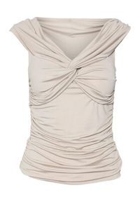 Vero Moda Bluzka 10296078 Écru Regular Fit. Materiał: syntetyk #2