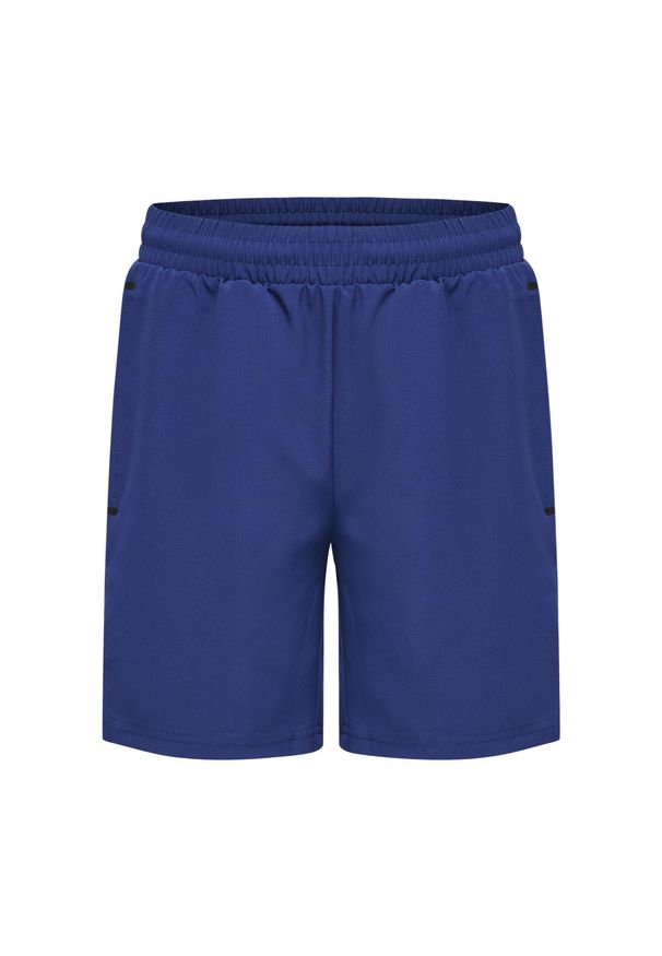 Szorty tkane dla dzieci Hummel Move Grid. Okazja: na uczelnię. Kolor: niebieski. Styl: sportowy. Sport: joga i pilates