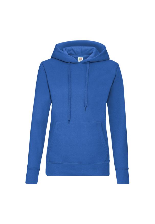FRUIT OF THE LOOM - Bluza Damska Z Kapturem. Typ kołnierza: kaptur. Kolor: niebieski