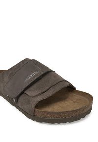 Birkenstock Klapki Kyoto 1029137 Brązowy. Kolor: brązowy. Materiał: skóra, zamsz