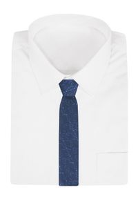 Krawat Męski - Angelo di Monti - Ciemnoniebieski, Delikatny Wzór Kwiatowy. Kolor: niebieski. Materiał: tkanina. Wzór: kwiaty. Styl: elegancki, wizytowy