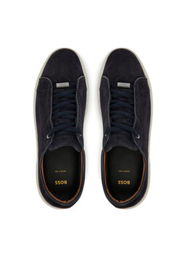 BOSS Sneakersy GaryTenn 50534292 Granatowy. Kolor: niebieski. Materiał: skóra, zamsz