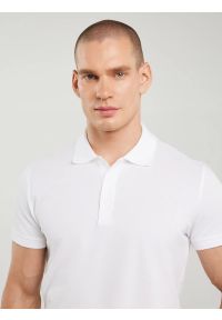 Big-Star - Koszulka męska polo biała Markolinos 101. Typ kołnierza: polo. Kolor: biały. Materiał: jeans, tkanina. Wzór: kolorowy. Styl: klasyczny, elegancki #6