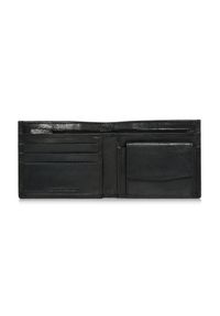 Ochnik - Niezapinany czarny skórzany portfel męski. Kolor: czarny. Materiał: skóra #2