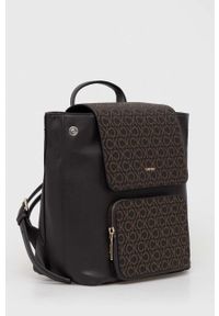 Calvin Klein plecak damski kolor brązowy mały wzorzysty. Kolor: brązowy #4