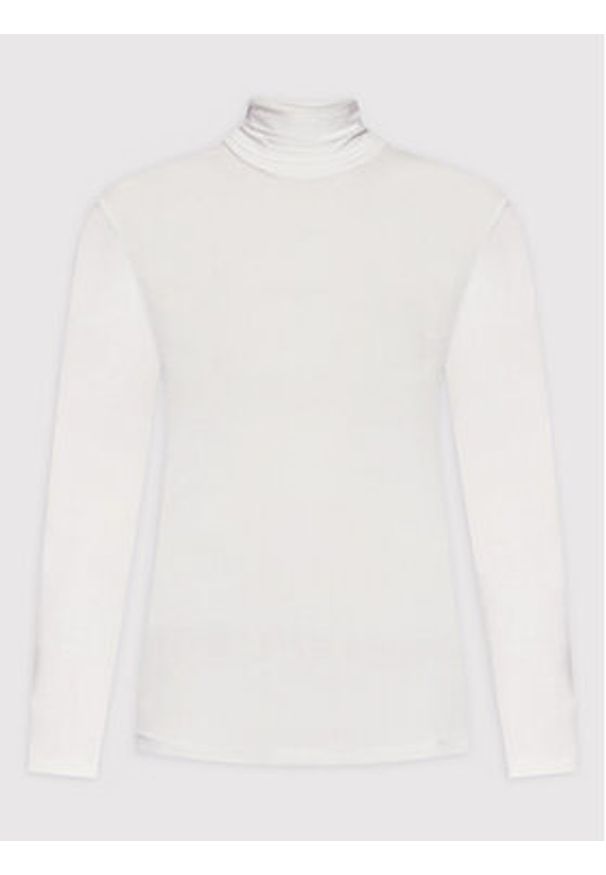 Max Mara Leisure Golf Dede 39460626 Biały Slim Fit. Typ kołnierza: golf. Kolor: biały. Materiał: wiskoza