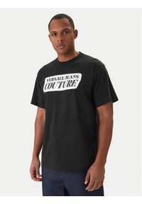 Versace Jeans Couture T-Shirt 80GAHT17 CJ00T Czarny Regular Fit. Kolor: czarny. Materiał: bawełna #1