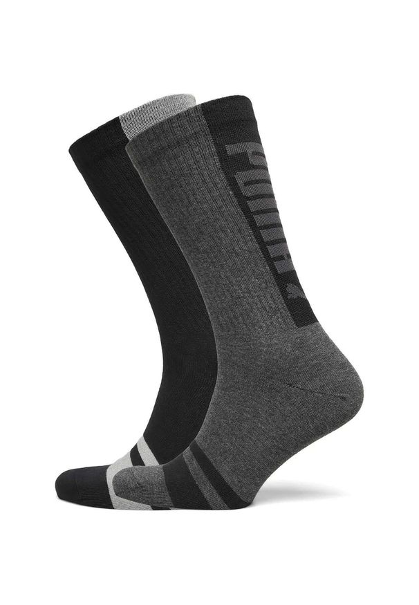 Skarpety Męskie Puma Seasonal Logo Socks Czarne 39-42. Kolor: szary, czarny, wielokolorowy. Materiał: elastan, bawełna, poliamid, poliester. Sport: piłka nożna, bieganie