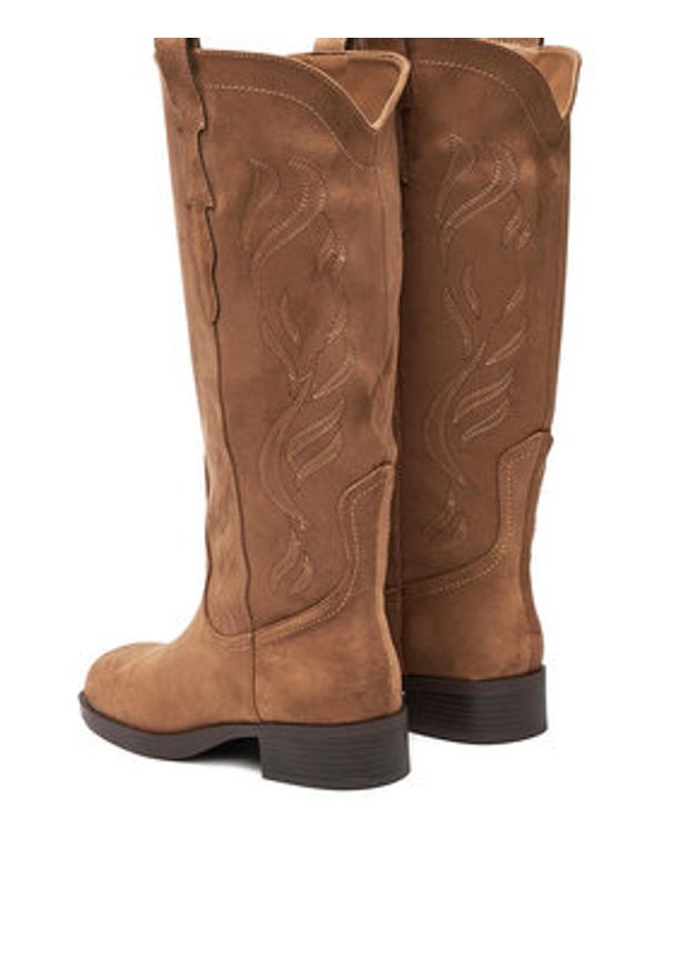 Jenny - JENNY Kozaki CEO-HY80176-1 Brązowy. Kolor: brązowy. Materiał: materiał