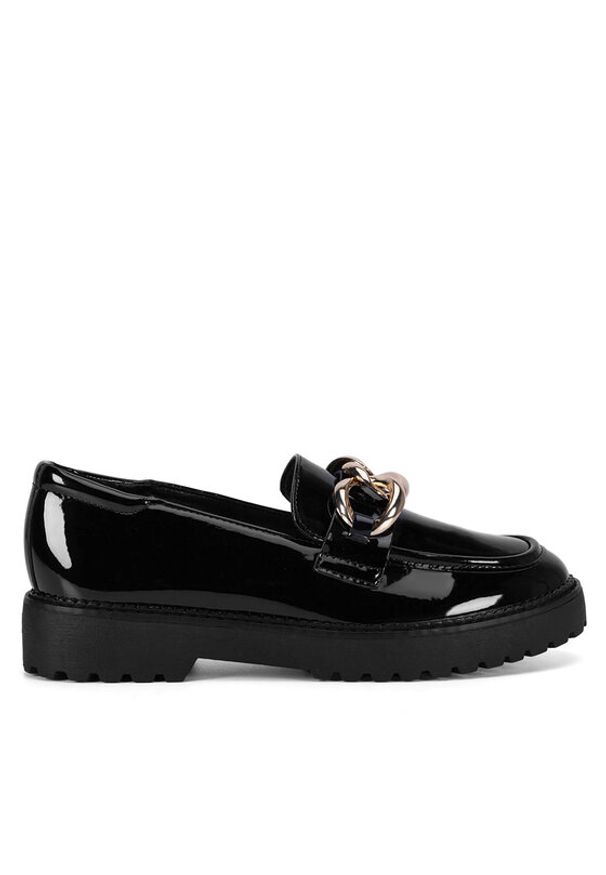 DeeZee Loafersy WS5621-18 Czarny. Kolor: czarny. Materiał: syntetyk, skóra