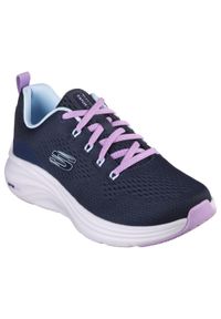 skechers - Kapcie SKECHERS VAPOR FOAM Niebieski. Kolor: niebieski. Materiał: tkanina