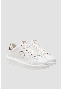 Karl Lagerfeld - KARL LAGERFELD Białe damskie sneakersy skórzane KAPRI Maison, Rozmiar 40. Okazja: na co dzień. Kolor: biały. Materiał: skóra #4