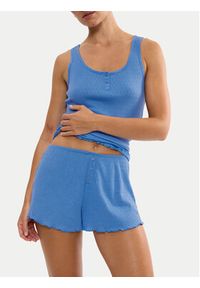 Triumph Szorty piżamowe Mix & Match 10227205 Niebieski Regular Fit. Kolor: niebieski. Materiał: bawełna #4