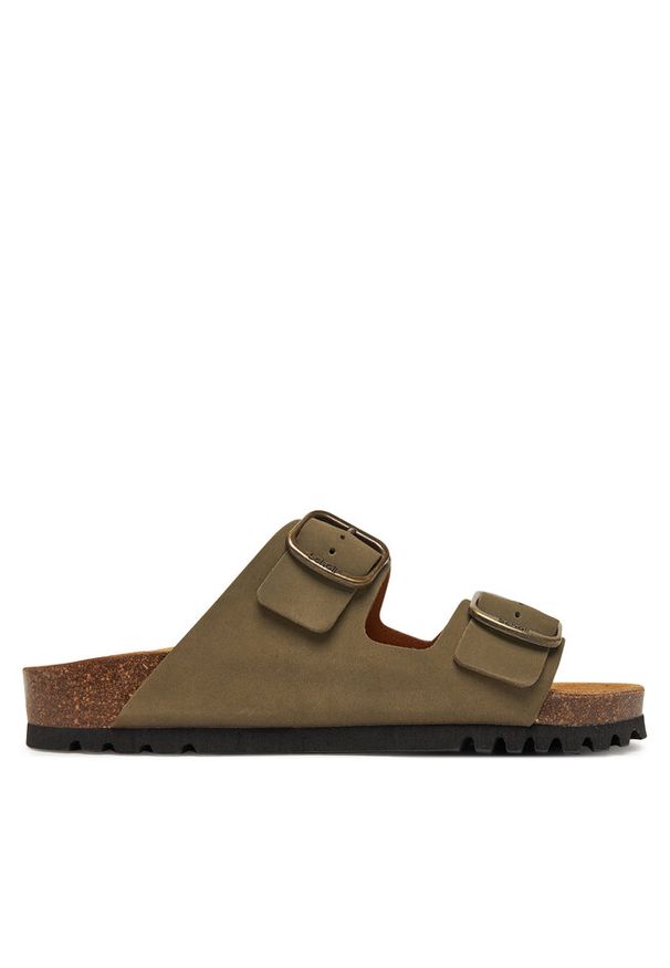 Klapki Scholl. Kolor: brązowy