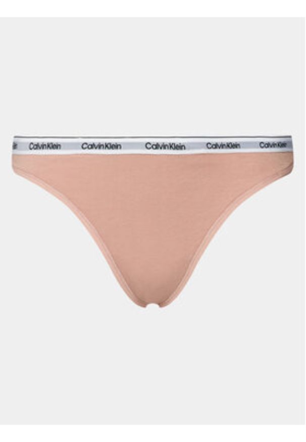 Calvin Klein Underwear Stringi 000QD5043E Różowy. Kolor: różowy. Materiał: bawełna