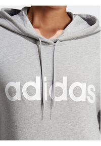 Adidas - adidas Bluza Essentials Linear Hoodie IC6884 Szary Regular Fit. Kolor: szary. Materiał: bawełna #6