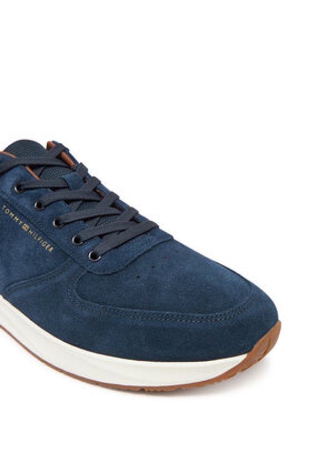TOMMY HILFIGER - Tommy Hilfiger Sneakersy Premium Suede Hybrid FM0FM05690 Granatowy. Kolor: niebieski. Materiał: zamsz, skóra