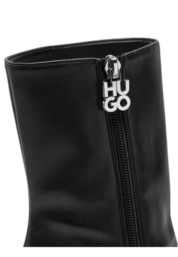 Hugo - HUGO Botki Katniss 50523182 Czarny. Kolor: czarny. Materiał: skóra