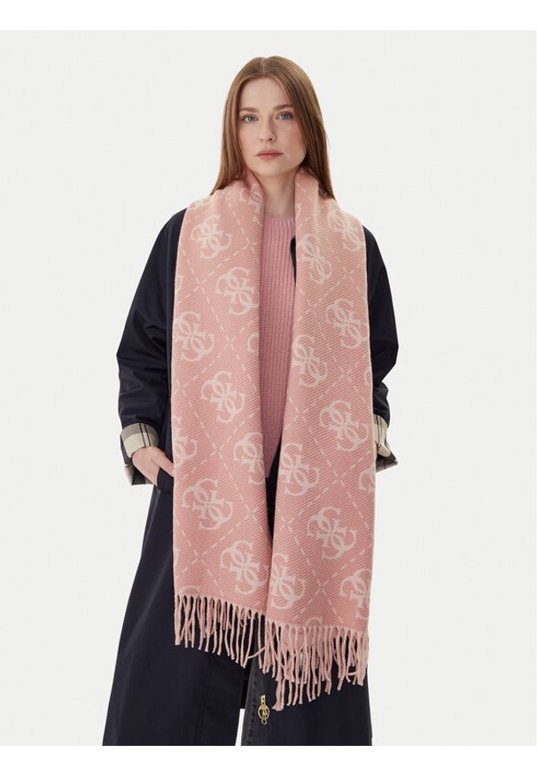 Guess Szalik AW5217 VIS03 Różowy. Kolor: różowy. Materiał: poliester, materiał