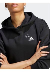 Adidas - adidas Bluza IJ8740 Czarny Loose Fit. Kolor: czarny. Materiał: bawełna #9
