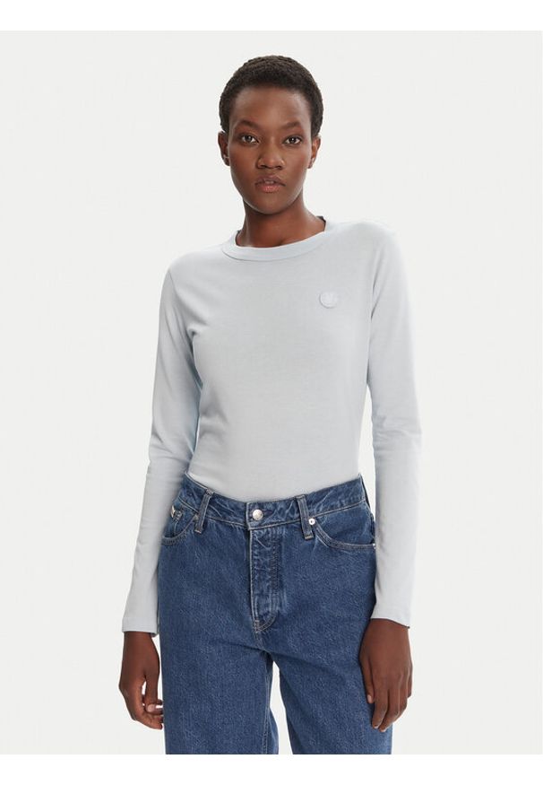 Hugo - HUGO Bluzka Daliria_B 50520316 Błękitny Regular Fit. Kolor: niebieski. Materiał: bawełna