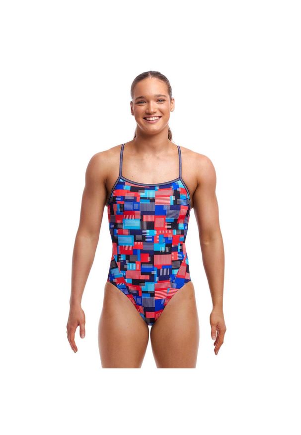 Strój do pływania FUNKITA Motherboard - Single Strap. Kolor: wielokolorowy, niebieski