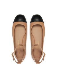 Stuart Weitzman Baleriny Eden Atrap Flat SJ720 Beżowy. Kolor: beżowy. Materiał: skóra #5