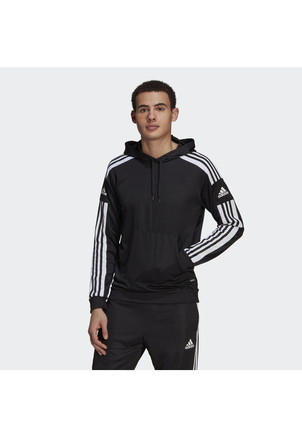 Adidas - Squadra 21 Hoodie. Typ kołnierza: kaptur. Kolor: biały, wielokolorowy, czarny. Sport: piłka nożna
