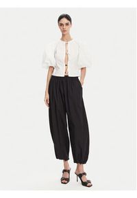 Pinko - PINKO Spodnie materiałowe 105210 A2LD Czarny Relaxed Fit. Kolor: czarny. Materiał: bawełna #3