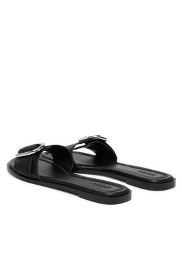 Hugo - HUGO Klapki Amaryl 50563661 Czarny. Kolor: czarny. Materiał: skóra