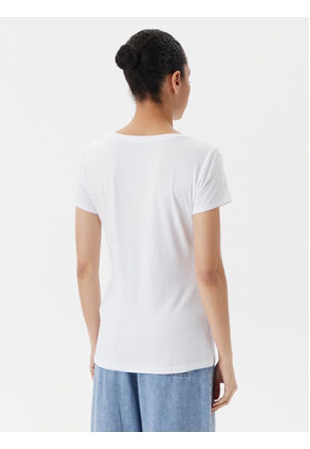 Liu Jo Beachwear T-Shirt VA5157 JS360 Biały Regular Fit. Kolor: biały. Materiał: wiskoza