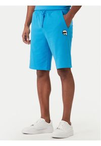 Karl Lagerfeld - KARL LAGERFELD Szorty sportowe 705019 562900 Niebieski Regular Fit. Kolor: niebieski. Materiał: bawełna. Styl: sportowy #1