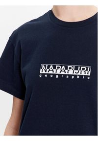 Napapijri T-Shirt S-Box NP0A4GDE Granatowy Relaxed Fit. Kolor: niebieski. Materiał: bawełna