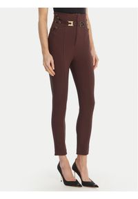 Elisabetta Franchi Spodnie materiałowe PA-158-61E2-V350 Brązowy Skinny Fit. Kolor: brązowy. Materiał: syntetyk #1